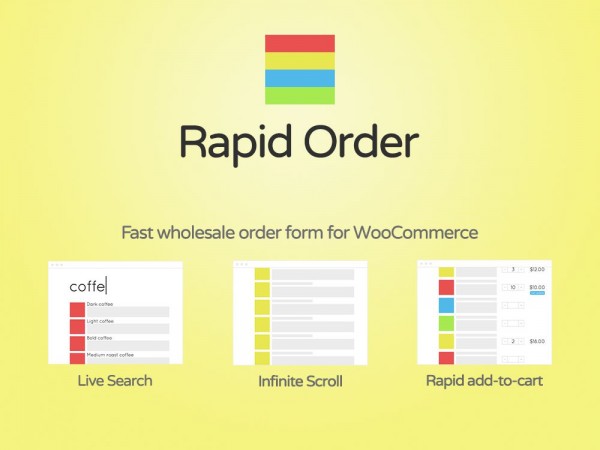 Wholesale order form for WooCommerce